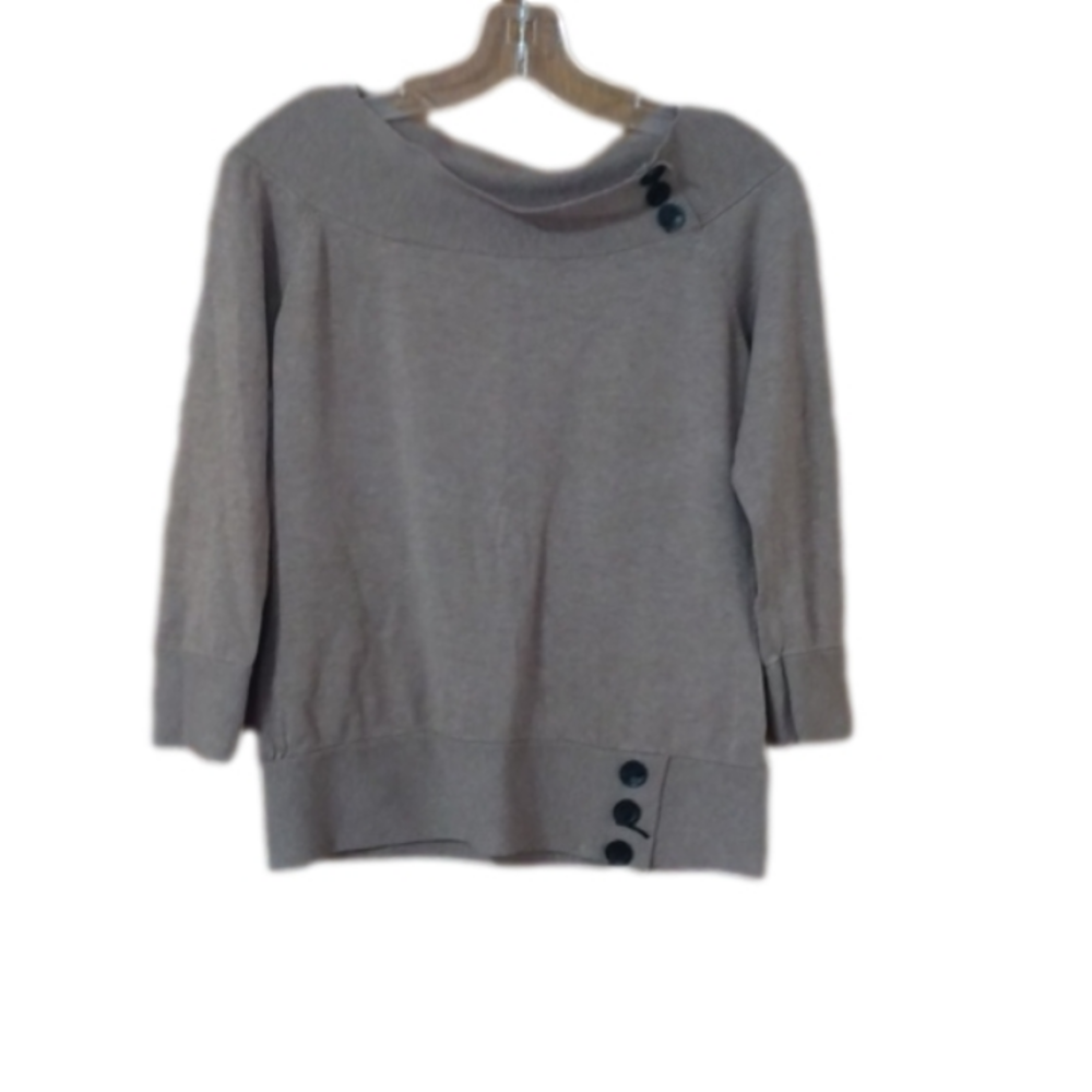 Katie's Sweater size M Ribbed Trim with Buttons
